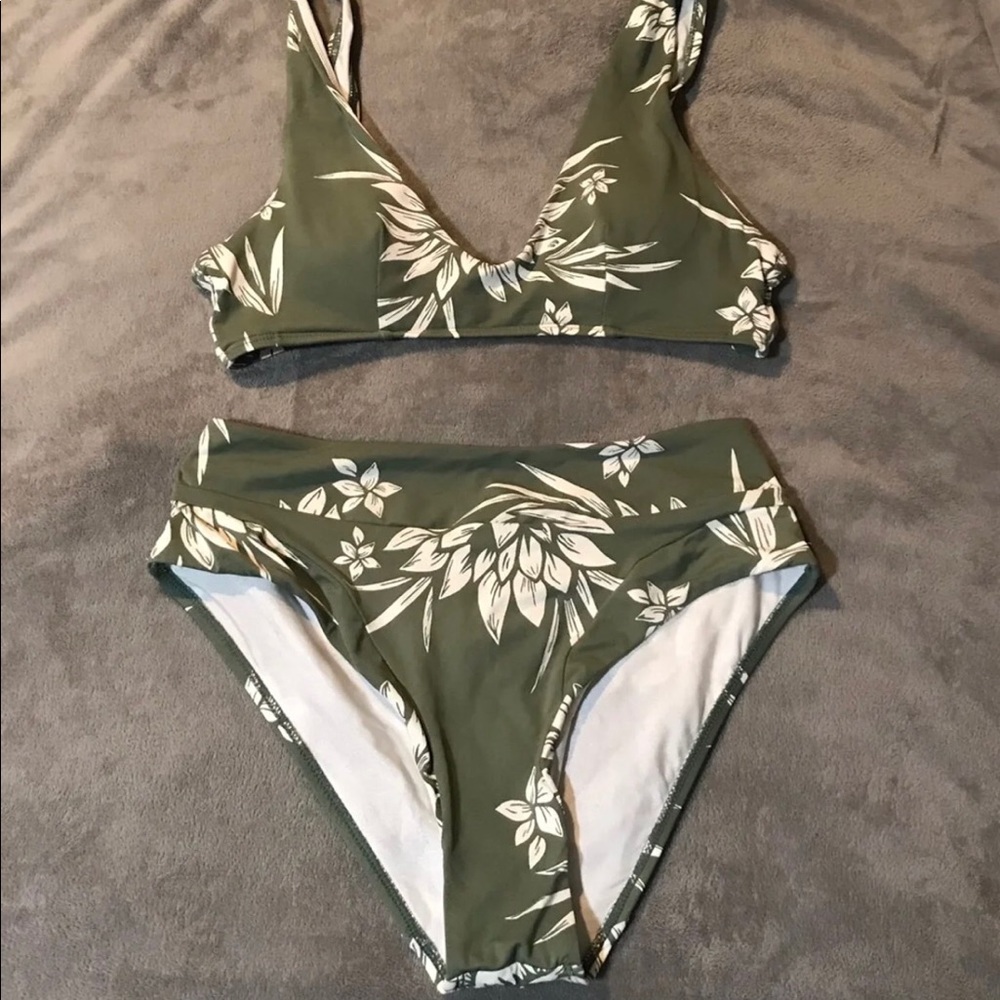 Floral scoop High Waist bikini